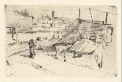 布里奇波特棚屋 作者 John Henry Twachtman