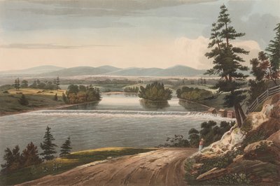 哈德逊河作品集》第7号沙山附近的景色，1822-23。 作者 约翰·希尔