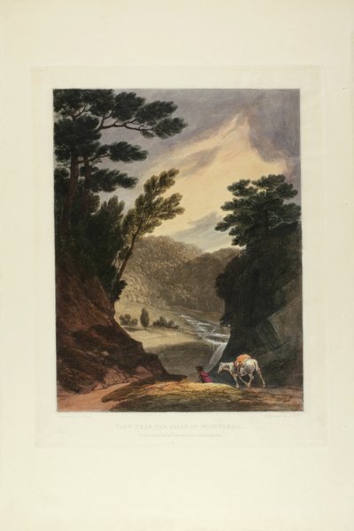 宾夕法尼亚州舒基尔瀑布附近的景色，《美国风景如画》第一辑第五版 作者 约翰·希尔