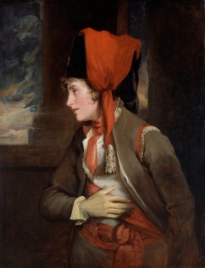 乔丹夫人在《第十二夜》中饰演维奥拉（油画） 作者 John Hoppner