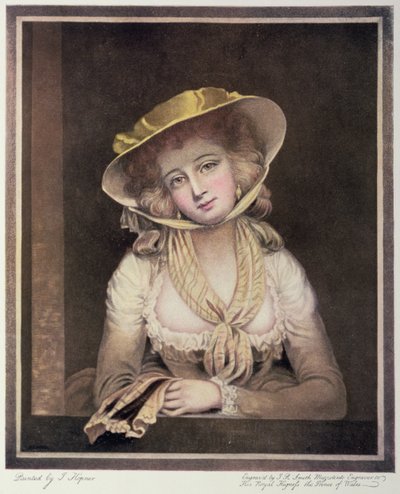 Sophia Western的肖像，由JR史密斯雕刻，18日 作者 John Hoppner