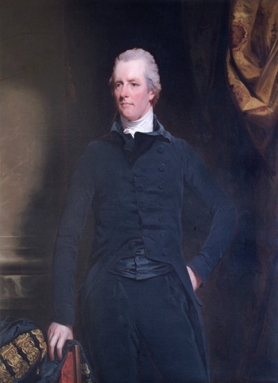 小威廉-皮特的肖像，英国政治家和首相，1805年。   作者 约翰·霍普纳