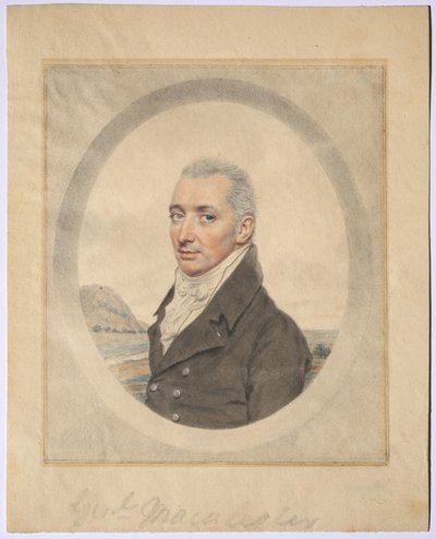 基思·麦克阿里斯特将军的肖像，c。 1800-1810。 作者 John I. smart
