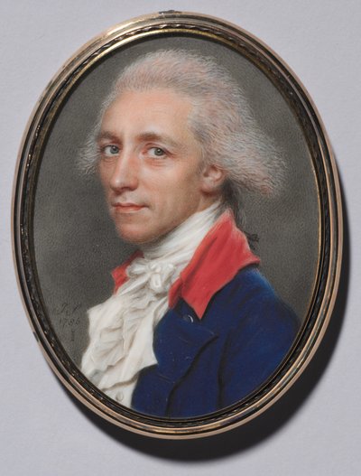 一个男人的肖像，1786年。 作者 John I. smart
