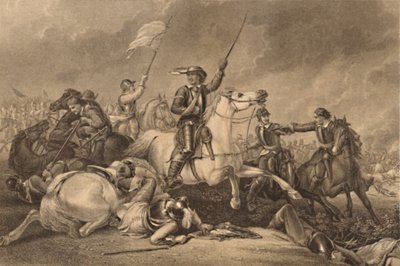 克伦威尔在马斯顿摩尔战役中》，1886年 作者 约翰 J 船员