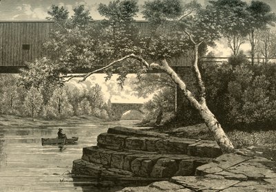 小瀑布下的帕塞克河》，1874年。   作者 约翰·J·哈雷