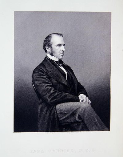 坎宁伯爵，摘自《名人画室画像馆》。 作者 John Jabez Edwin Paisley（后）Mayall