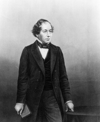 Benjamin Disraeli，DJPound从照片中镌刻 作者 约翰·贾比斯（John Jabez）Edwin Paisley Mayall