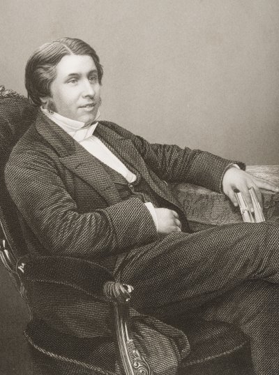 Charles Haddon Spurgeon（1834-92）由DJ Pound在1860年伦敦出版的“着名人物绘画室”第2卷上的一张照片上刻下 作者 约翰·贾比斯（John Jabez）Edwin Paisley Mayall