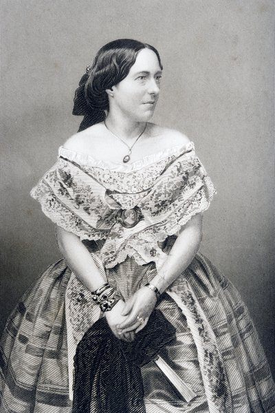 Clara Novello（1818-1908）由DJ Pound在1860年伦敦出版的“着名人物绘画室”第2卷中拍摄的照片 作者 约翰·贾比斯（John Jabez）Edwin Paisley Mayall