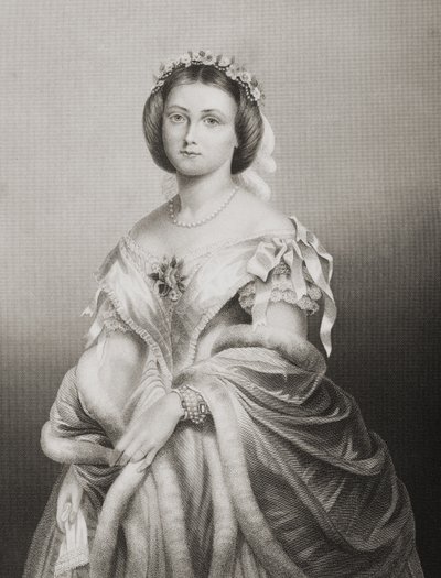 维多利亚公主维多利亚阿德莱德玛丽亚路易莎（1840-1901）英国皇家公主，由DJ Pound从照片中镌刻，来自“着名人物绘画室，第2卷”，发表于Lo 作者 约翰·贾比斯（John Jabez）Edwin Paisley Mayall