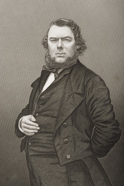 Hugh Stowell Brown（1823-86）由DJ Pound在1860年伦敦出版的“着名人物绘画室”第2卷中的一张照片上刻下 作者 约翰·贾比斯（John Jabez）Edwin Paisley Mayall