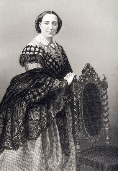 Rosino Penco女士（1823-94）由DJ Pound在1860年伦敦出版的“知名人物绘画室”第2卷上的一张照片上刻下 作者 约翰·贾比斯（John Jabez）Edwin Paisley Mayall