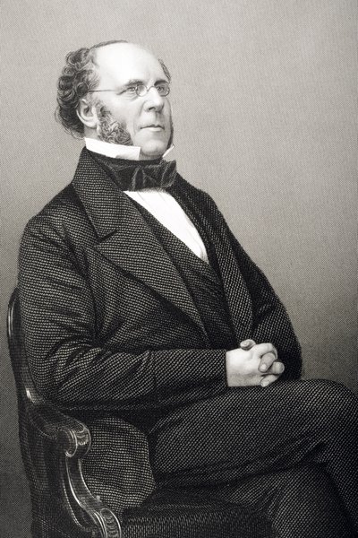 Matthew Talbot Baines（1799-1860）由DJ Pound在1860年伦敦出版的“着名人物绘画室”第2卷中拍摄的照片 作者 约翰·贾比斯（John Jabez）Edwin Paisley Mayall