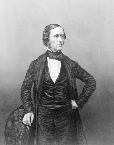 William Sterndale Bennett教授，来自1861年DJ Pound刻的“绘画室人物肖像画廊” 作者 约翰·贾比斯（John Jabez）Edwin Paisley Mayall