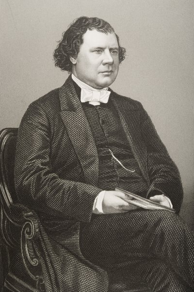William Morley Punshon（1824-81）由DJ Pound在1860年伦敦出版的“着名人物绘画室”第2卷上的一张照片上刻下 作者 约翰·贾比斯（John Jabez）Edwin Paisley Mayall