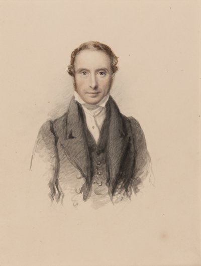 Samuel Prout的肖像，1820年（纸上的wc） 作者 约翰·杰克逊
