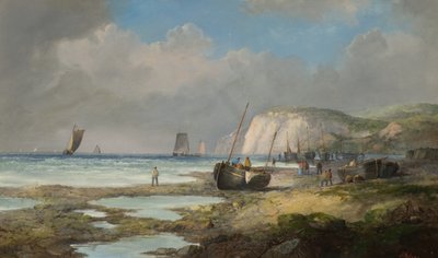海景与渔船 作者 约翰·詹姆斯·威尔逊