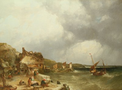 Etaples的海岸，1853年 作者 约翰·詹姆斯·威尔逊