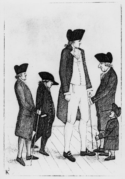 Byrne，爱尔兰巨人，Watson先生，McGowan先生，Fairholme先生和Geordie Cranstoun，1784年 作者 约翰·凯