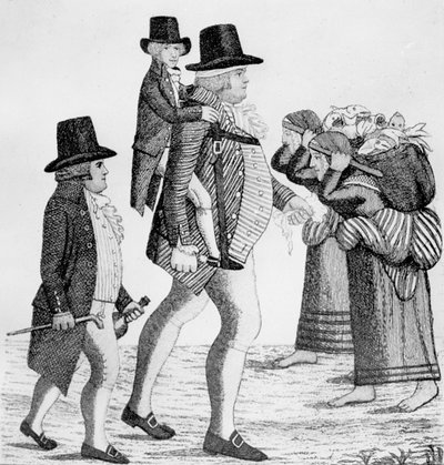 汉密尔顿贝尔带着一个葡萄酒男孩从爱丁堡到马瑟尔堡，1792年 作者 约翰·凯