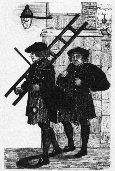 The City Tron Men，来自John Kay的&39;Kay&39;s Edinburgh Portraits&39;的插图，出版于1830年代 作者 约翰·凯