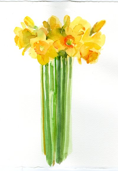 水仙花束，2014 作者 约翰·基林