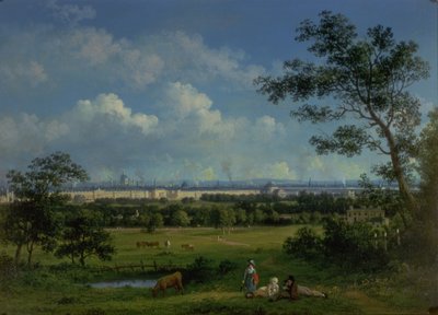1832年，摄政公园和罗马山的罗马斗兽场景观 作者 约翰·诺克斯