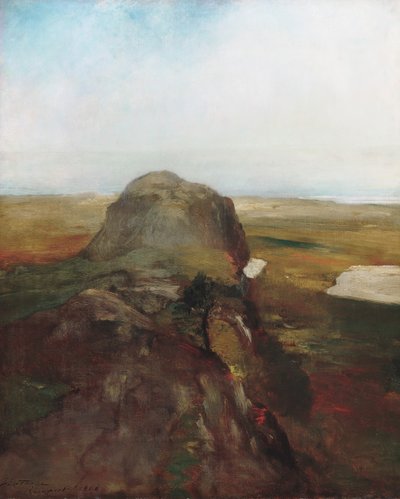 秋季研究，悬岩上的风景，纽波特，R.I.，1868年。 作者 约翰·拉法格
