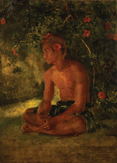 Maua，阿皮亚的剪影。我们的船员之一，1891年 作者 John La Farge或Lafarge