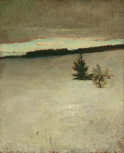 雪场, 早晨, 罗克斯伯里 作者 John La Farge或Lafarge
