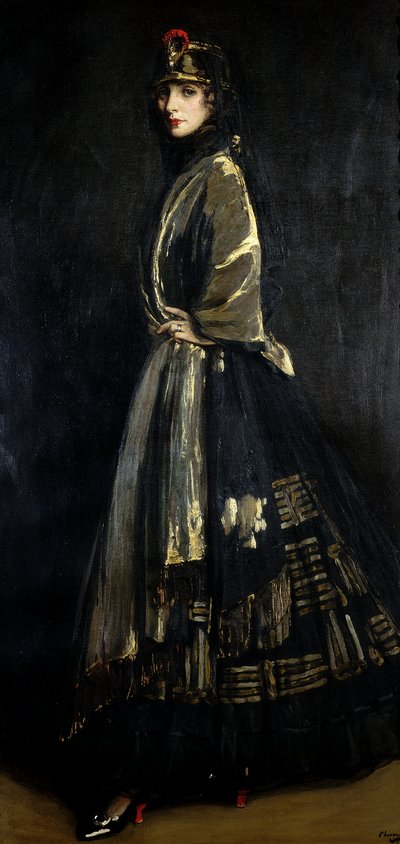 黑色和金色的榛子，1916年 作者 约翰·拉维里