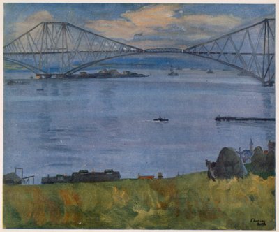 1914年的Forth Bridge，来自前线的英国艺术家，1918年西部阵线的延续 作者 约翰·拉维里