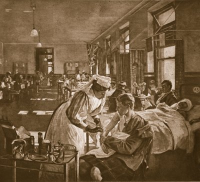 受伤的;伦敦医院，1914-19 作者 约翰·拉维里
