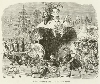 圣诞快乐，新年快乐！ 作者 John Leech