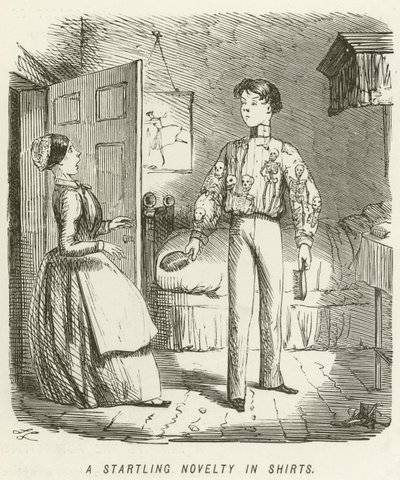 衬衫的惊人新奇 作者 John Leech