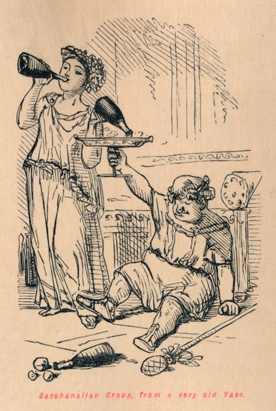 Bacchanalian集团，来自一个非常古老的花瓶，1852年 作者 约翰·里奇