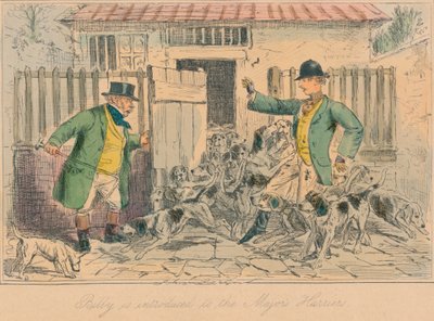 比利（Billy）被介绍给少校（Majors Harriers），1858年 作者 约翰·里奇
