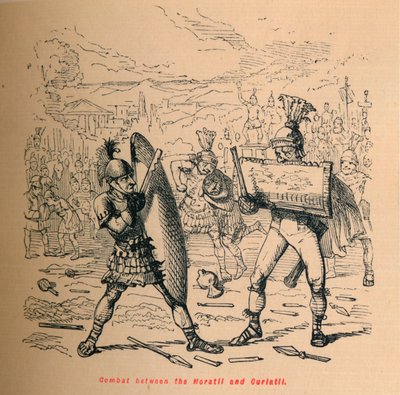 在霍拉提和Curiatii，1852年战斗 作者 约翰·里奇