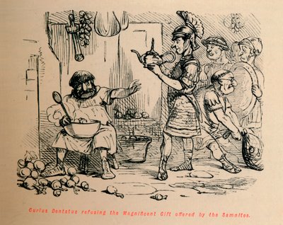 1852年，库里乌斯·登塔图斯（Curius Dentatus）拒绝了萨姆尼特人的慷慨礼物 作者 约翰·里奇