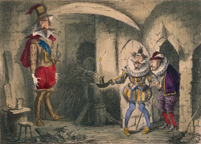 萨福克（Suffolk）和芒特格尔（Mounteagle）发现吉多·福克斯（Guido Fawkes），1850年 作者 约翰·里奇