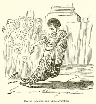 Drusus被刺伤，并且优雅地过期 作者 John Leech