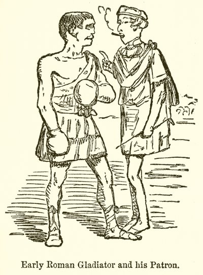 早期的罗马角斗士和他的赞助人 作者 John Leech