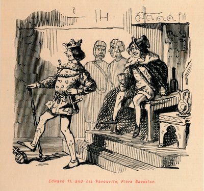 爱德华二世。和他的收藏夹Piers Gaveston，c1860，c1860 作者 约翰·里奇