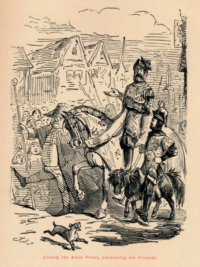 黑王子爱德华（Edward the Black Prince），指挥囚犯，c1860，c1860 作者 约翰·里奇