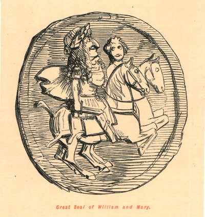 威廉和玛丽的大印章，1897年。 作者 约翰·里奇
