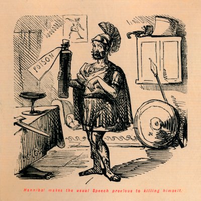 汉尼拔在自杀前发表通常的讲话，1852年 作者 约翰·里奇