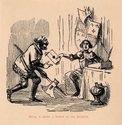 亨利五世（Henry V.）向朋友（Dauphin）发送朋友，c1860，c1860 作者 约翰·里奇