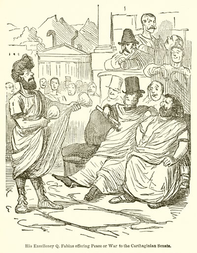 Q. Fabius阁下向迦太基参议院提供和平或战争 作者 John Leech