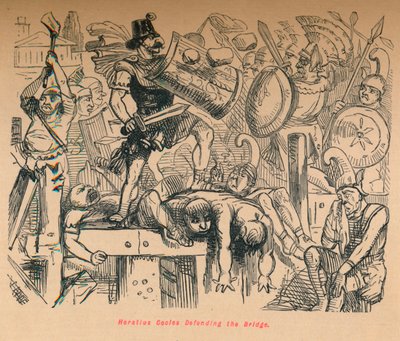 Horatius Cocles捍卫桥梁，1852年 作者 约翰·里奇